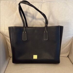 Dooney & Bourke Black Pebble Leather Tote- like new with dust bag